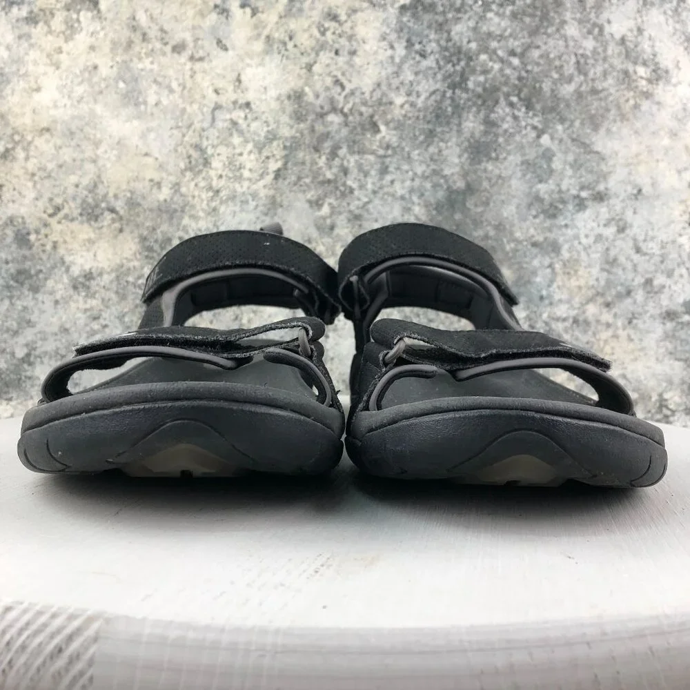 Teva Men's Size 13 Minam Black Open Toe Easy Hook & Loop Outdoor Hiking Sandals